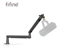 Shein Brazo de micrófono FIFINE, soporte de micrófono de perfil bajo ajustable con abrazadera de montaje en escritorio, adaptador de tornillo, gestión de ca