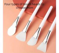 Shein Brocha aplicadora de mascarilla facial de 4 piezas de silicona, brocha flexible para aplicar mascarilla facial, herramienta aplicadora de hidratante s