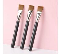 Shein Brocha cuadrada plana para base de maquillaje, brocha suave para corrector, brocha de estipulación para BB cream, brocha para mascarilla facial, herra