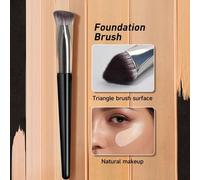 Shein Brocha de maquillaje suave, brocha de base triangular negra, brocha correctora, brocha de detalle, brocha de crema BB, brocha de aislamiento, cubre cí