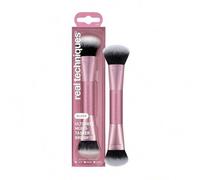 Shein Brocha Real Techniques Ultimate Multi Tasker, Brocha de Maquillaje de Doble Punta Para Base, Rubor, Bronceador & Polvo, Esculpido de Precisión & Difum