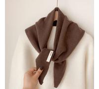 Shein Bufanda/chal triangular de punto para mujer, cálido cuello envolvente, pequeña bufanda versátil y multifuncional, para otoño/invierno con vestido