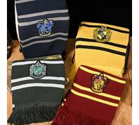 Shein Bufanda con borlas de cachemira similar con las series oficialmente autorizadas de Gryffindor y Slytherin de Harry Potter, unisex