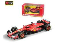 Shein BURAGO Modelo de auto de carreras SF-24 F1 a escala 1:43, juguete de coche para niños, coleccionable, regalo de cumpleaños para niños