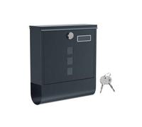 Shein BuzÓn, BuzÓn de Correos, Cerradura con Cilindro de Cobre y Tapa Giratoria, Placa de IdentificaciÓn, Porta-PeriÓdicos, FÁcil Montaje, 10 x 30,8 x 33,8