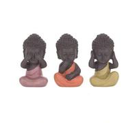 Shein By SIGRIS Simpáticos Budas No Veo No Oigo No Hablo Incluye 3 Unidades Figuras Budas Colección Oriental Decor And Go