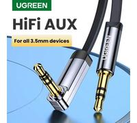 Shein Cable auxiliar de audio de 3,5 mm con conector de ángulo de 90 grados , compatible con smartphones y tabletas de Apple, así como con altavoces. Conec