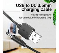Shein Cable conector USB a corriente continua de 3.5 mm, conector USB tipo A a cable de alimentación de 5V, compatible con lámparas de escritorio, concentra