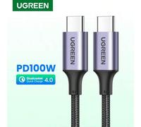Shein Cable de carga rápida UGREEN 5A 100W E-Marker USB 2.0 Tipo C a Tipo C, compatible con iPhone 15 16 Pro Max, compatible con SAMSUNG S24 S23 S22, 20V5A,