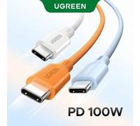 Shein Cable de carga rápida UGREEN de 100W, trenzado de PVC, compatible con iPhone 16/15 Pro Max, carga rápida SFC2.0 de 45W