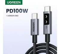 Shein Cable de carga rápida UGREEN Uno 100W Type C con E-Marker compatible con iPhone 16, 15, S24, S23 Ultra, iPad Pro, Switch y talla grande