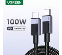 Shein Cable de carga rápida UGREEN Uno 100W Type C con E-Marker compatible con iPhone 16, 15 Series, S24, S23 Ultra, iPad Pro, Switch, compatible con iPhone