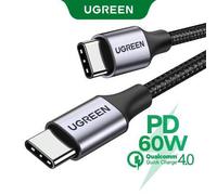 Shein Cable de carga rápida UGREEN USB Tipo C a USB C PD 60W Quick Charge 4.0 compatible con iPhone 16, 15 Series, Galaxy, teléfonos y portátiles