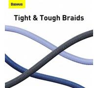 Shein Cable de datos de carga rápida Baseus Crystal Shine Series Tipo-C a Tipo-C, 100 W, 1,2 m, morado