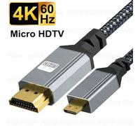 Shein Cable Micro HDTV a HDTV 4K HDR ARC para GoPro Hero, Raspberry Pi 4, A6000, Nikon, Yoga 3 Pro, Cámara