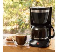 Shein Cafetera de goteo con jarra 12 tazas, cafetera americana eléctrica con filtro permanente, función mantener calor, apagado automático, diseño compacto