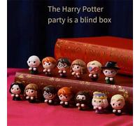 Shein Caja ciega con dos muñequitas pequeñas y lindas de la serie Harry Potter, con figuras de modelo de los personajes Gryffindor, Hermione, Ron, Dumbledor