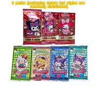 Shein Caja ciega de la colección de tarjetas de intercambio de la serie Sanrio, 36/18/5/1 paquete, 5 piezas/paquete, tarjetas coleccionables de Hello Kitty,