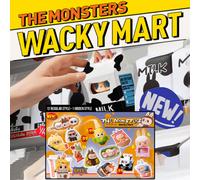 Shein Caja ciega de la serie Crazy Supermarket de Labubu POP MART THE MONSTERS - 12 figuras regulares + 1 figura oculta Conjunto de mini muñecas coleccionab