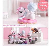 Shein Caja ciega de la serie de gatos esponjosos de Disney Lucifer Marie Cat, figura de anime, muñeca, caja sorpresa misteriosa, regalo de cumpleaños, decor