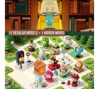 Shein Caja ciega de la serie de monstruos "Invisible" de Labubu POP MART - 12 figuras regulares + 1 figura oculta, lindas miniaturas con temas adorables que