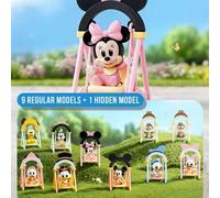 Shein Caja ciega de la serie Swing de Disney POP MART - 9 figuras regulares + 1 figura secreta, incluye personajes clásicos de Disney como Mickey, Minnie, D
