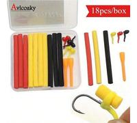 Shein Caja de 18 piezas Avlcoaky Accesorios de pesca para Zig Rig Foam Hook Line Alineador de herramientas