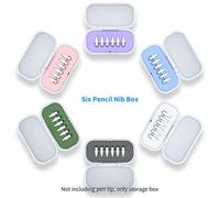 Shein Caja de almacenamiento de puntas de lápiz capacitivo compatible con Apple Pencil 1/2, caja de repuesto de puntas de lápiz, accesorios (puntas de lápiz