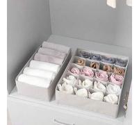 Shein Caja de almacenamiento de ropa gris con divisiones para ropa interior y calcetines, decoración, decoración de festival, decoración de habitación, deco