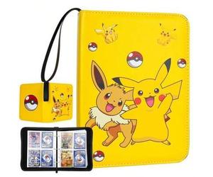 Shein Caja de almacenamiento de tarjetas Pokémon, álbum coleccionador de tarjetas de 4 ranuras, puede contener hasta 240 tarjetas de varios tipos