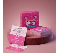 Shein Caja de Juego de Datos Curiosos Mini en Versiones Español e Inglés - "Verdad o Reto", 50 Preguntas de Juego Interactivo para Parejas, Entretenimiento