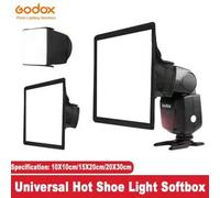 Shein Caja de luz suave universal portátil Godox SB1010/SB1520/SB2030, cubierta de luz suave para flash superior, 10*10/15*20/20*30cm (sin flash incluido, s