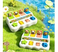 Shein Caja de Rompecabezas Pop-Up de Escondite de Animales, Juguete de Entrenamiento de Memoria para Niños, Juego Educativo de Lógica y Destreza Manual, Jue