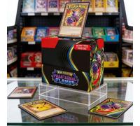 Shein Caja de sobres de expansión Pokémon Llamas Fantasmales lista para la batalla, con cartas raras Mega y Mega Charizard holo brillantes, talla grande un