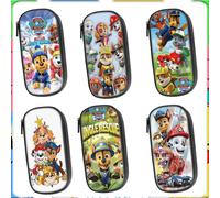 Shein Caja de útiles escolares con diseño de dibujos animados de Paw Patrol, bolsa de papelería de gran capacidad, estuche para lápices, bolsa de papelería