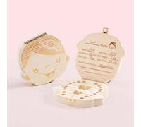 Shein Caja Dientes De Leche Niño y Niña - Caja de Madera Ratoncito Perez, Caja Regalo Para Bebe, Ideal Para Colocar Los Dientes - Caja de Madera De Pino.⚫ E