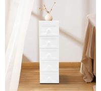 Shein Cajonera de plástico, carrito con cajones, cajonera con ruedas, contenedor con cajones, torre de almacenamiento de plástico con cajones, carrito de ma