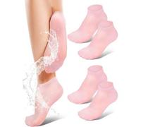 Shein Calcetines de silicona hidratantes para mujeres con pies secos y agrietados, calcetines de goma suave de gel, calcetines de cuidado de pies de spa par