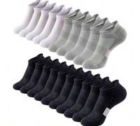 Shein Calcetines deportivos de tobillo para mujer, 12 de junio de 2020, calcetines bajos transpirables para correr, acolchados y que absorben la humedad, ad
