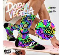 Shein Calcetines para hombres, impresión 360-Hongo de fantasía, Animal, Colorido, Hip Hop, Streetwear, Calcetines divertidos, Pareja, Regalo, Diario, Fiesta