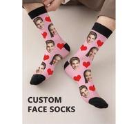 Shein Calcetines personalizados con foto para hombres, se puede imprimir cualquier rostro, adecuados para chicos guapos y chicas hermosas, calcetines divert