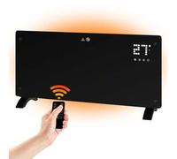 Shein Calentador eléctrico de convección - Radiador de bajo consumo independiente de 2000 W con termostato y control remoto con pantalla táctil y temporizad