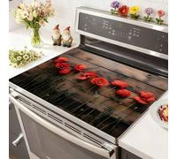 Shein (¡¡¡Caliente!!!) 1 pieza Almohadilla protectora de estufa con textura de madera retro, resistente a los arañazos y al calor, adecuada para estufas cer