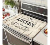 Shein (¡¡¡Caliente!!!) 1 pieza Almohadilla protectora plana para cocina, la cocina es el hogar del arte, y la cubierta antideslizante y resistente al calor