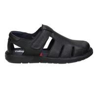 Shein CALLAGHAN | Sandalias de Piel Callaghan para Hombre - Sandalia Cerrada en Color Negro - Cangrejera para Verano con Velcro - de Piel - Alta Calidad - C