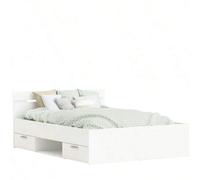 Shein Cama de Matrimonio con Cajones Inferiores Michigan Color Blanco disponible en 135cm o 140cm