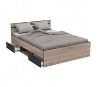 Shein Cama de Matrimonio Estilo Industrial 2 Cajones Michigan 135 O 140
