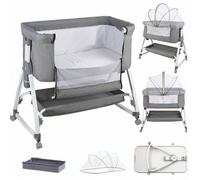 Shein Cama lateral, cuna para bebé 80*40*100-116cm, cuna 2 en 1, cuna para bebé, cuna para bebé, cuna para recién nacidos, cama mecedora para casa y para ll