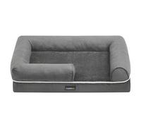 Shein Cama Ortopédica para Perros, Sofá, Cama para Mascotas, Acolchado Suave, Bordes Elevados, Funda Extraíble y Lavable, 76 x 51 x 18 cm, Antideslizante,Gr