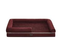 Shein Cama Ortopédica para Perros, Sofá, Cama para Mascotas, Acolchado Suave, Bordes Elevados, Funda Extraíble y Lavable, 91 x 71 x 20 cm, Antideslizante, G
